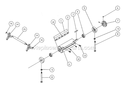 Page C Diagram and Parts List for 60B 1610077K Powermatic Planer Jointer