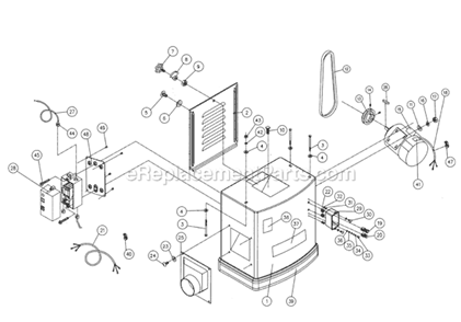 Page D Diagram and Parts List for 60B 1610077K Powermatic Planer Jointer