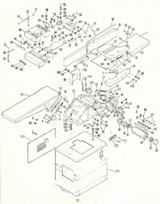Page A Diagram and Parts List for 60  Powermatic Planer Jointer