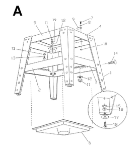Part Location Diagram of 303607 Powermatic Flat Washer 1/4 x 16mm