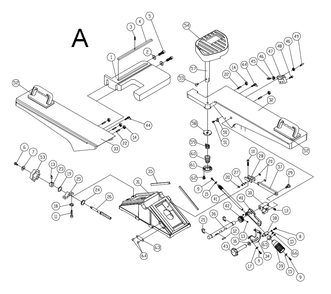 Fig-A Diagram and Parts List for 1791317K  Powermatic Planer Jointer