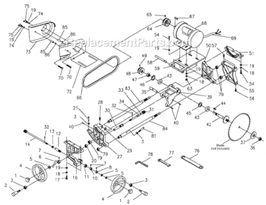 Page C Diagram and Parts List for 64A 1791228K Powermatic Table Saw