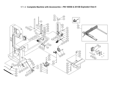 Fig-0 Diagram and Parts List for PM1800B-3 1791801B Powermatic Band Saw