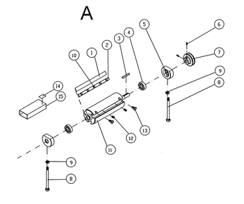 Fig-A Diagram and Parts List for 1610079  Powermatic Planer Jointer