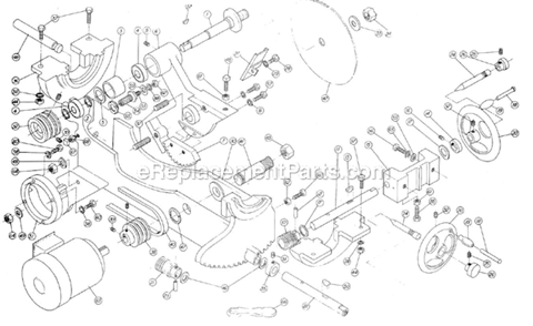 Page B Diagram and Parts List for 68  Powermatic Table Saw
