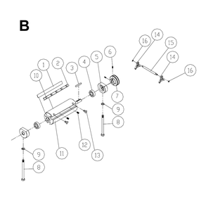 Fig-B Diagram and Parts List for 1610085K  Powermatic Planer Jointer