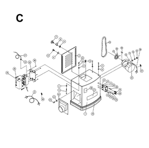 Fig-C Diagram and Parts List for 1610077K  Powermatic Planer Jointer