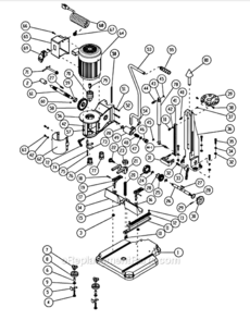 Page A Diagram and Parts List for 701  Powermatic Drill Press