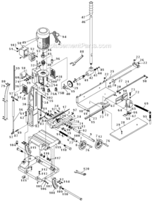Part Location Diagram of 719T-130 Powermatic Column