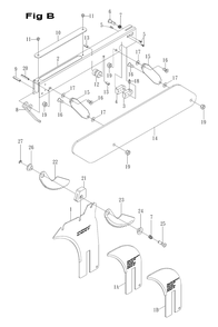 Fig-B Diagram and Parts List for 1791001K  Powermatic Table Saw