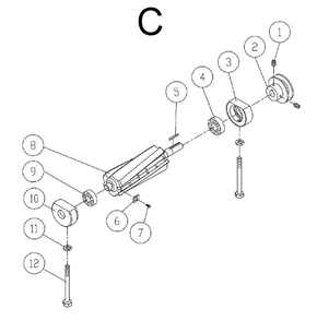 Fig-C Diagram and Parts List for 1791317K  Powermatic Planer Jointer