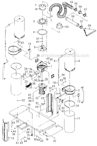 Part Location Diagram of 6286639 Powermatic Round Head Screw