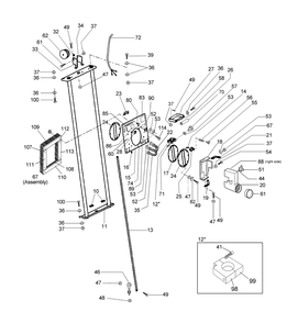 Fig-0 Diagram and Parts List for 1510007  Powermatic Chop Saw