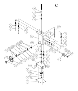 Part Location Diagram of 149594 Powermatic Hex Nut