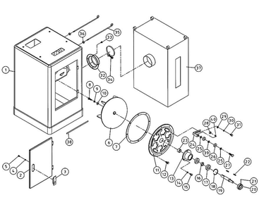 Section 1 Diagram and Parts List for PDS12CS  Powermatic Sander
