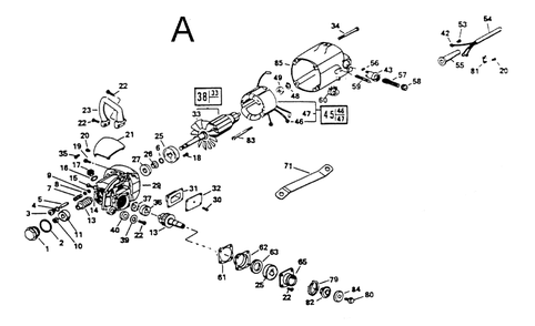 Fig-A Diagram and Parts List for 1510007  Powermatic Chop Saw