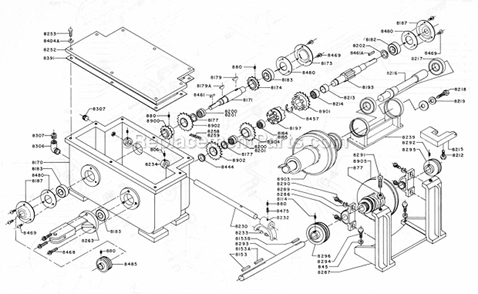 Page D Diagram and Parts List for 87  Powermatic Band Saw