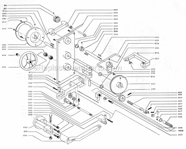 Page E Diagram and Parts List for 87  Powermatic Band Saw