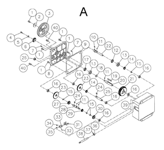 Fig-A Diagram and Parts List for 1791303  Powermatic Planer Jointer