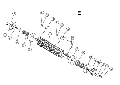 Fig-E Diagram and Parts List for 1791308  Powermatic Planer Jointer
