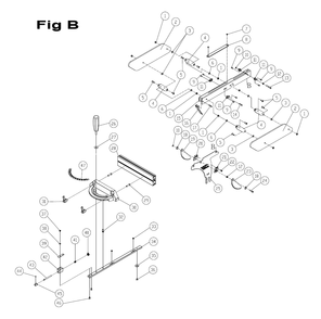 Fig-B Diagram and Parts List for PM25130K  Powermatic Table Saw