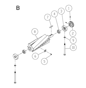 Fig-B Diagram and Parts List for 1610086K  Powermatic Planer Jointer