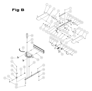 Fig-B Diagram and Parts List for PM25150RK  Powermatic Table Saw