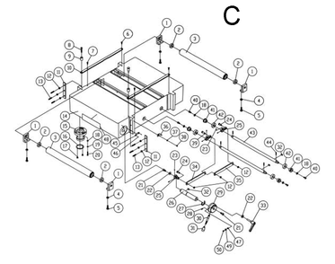 Fig-C Diagram and Parts List for 1791268  Powermatic Planer Jointer