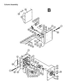 Fig-B Diagram and Parts List for 1791280  Powermatic Planer Jointer