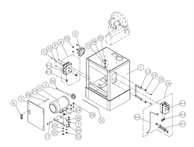 Part Location Diagram of 152647 Powermatic Phillips Pan Head Machine Screw