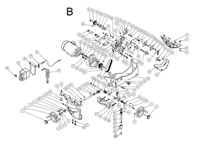 Fig-B Diagram and Parts List for 1792017K  Powermatic Table Saw