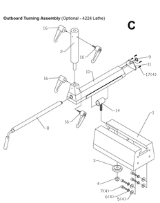 Fig-C Diagram and Parts List for 1791254  Powermatic Lathe