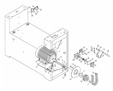 Fig-0 Diagram and Parts List for 1790837  Powermatic Sander Grinder
