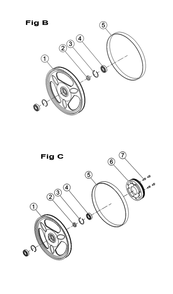 Fig B And C Diagram and Parts List for 1791500  Powermatic Band Saw