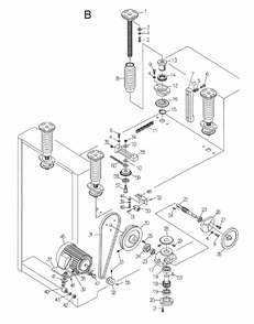 Fig-B Diagram and Parts List for 1790825  Powermatic Sander Grinder