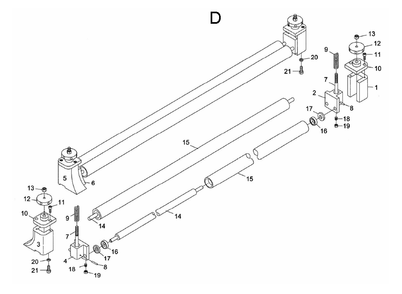 Fig-D Diagram and Parts List for 1790843  Powermatic Sander Grinder