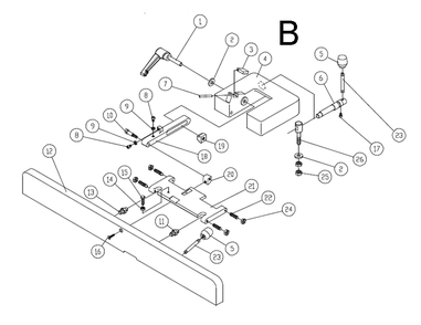 Fig-B Diagram and Parts List for 1791317K  Powermatic Planer Jointer
