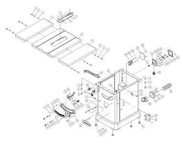 Fig-0 Diagram and Parts List for PM23130K  Powermatic Table Saw
