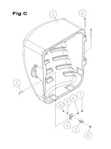 Fig-C Diagram and Parts List for PM25350WK  Powermatic Table Saw