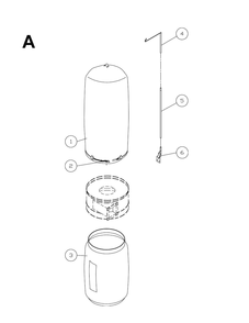 Fig-A Diagram and Parts List for 1791075BK  Powermatic Dust Collector