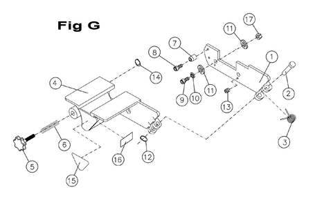 Fig-G Diagram and Parts List for 1353001  Powermatic Lathe