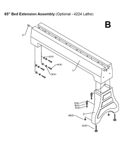 Fig-B Diagram and Parts List for 1791254  Powermatic Lathe