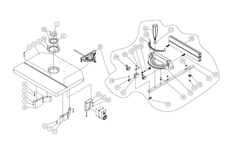 Fig-0 Diagram and Parts List for 1280101C  Powermatic Shaper