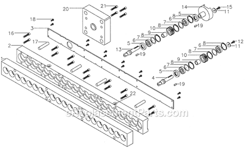 Part Location Diagram of TS-1513031 Powermatic Flat Head Socket Cap Screw