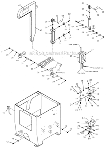 Page C Diagram and Parts List for COS18L 1791294 Powermatic Chop Saw