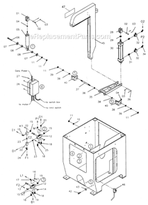 Page C Diagram and Parts List for COS18R 1791289 Powermatic Chop Saw