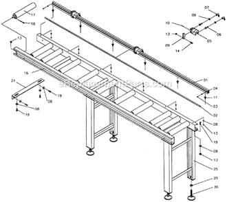 Page F Diagram and Parts List for COS18R 1791289 Powermatic Chop Saw