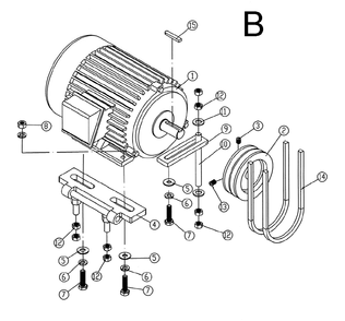 Fig-B Diagram and Parts List for 1791308  Powermatic Planer Jointer