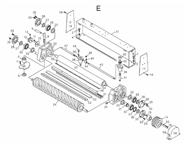 Fig-E Diagram and Parts List for 1790843  Powermatic Sander Grinder