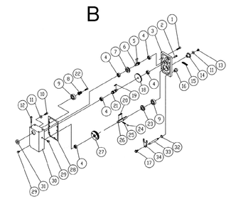 Fig-B Diagram and Parts List for 1791316  Powermatic Planer Jointer